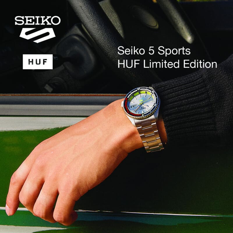 Kolaborasi Seiko dan HUF Hadirkan Seri 5 Sports X HUF SRPL33K1 Limited Edition