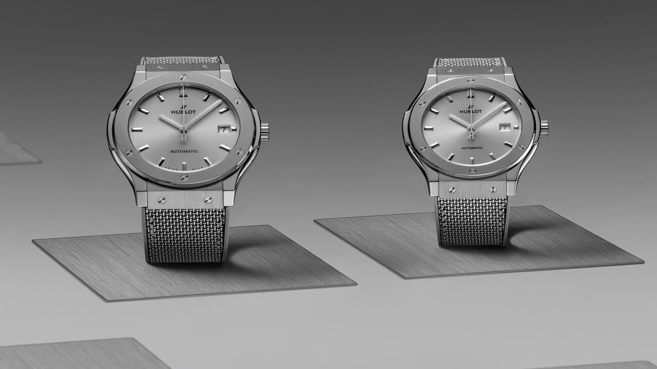 Hublot Classic Fusion Essential Grey Jam Tangan Couple dengan Bahan Titanium