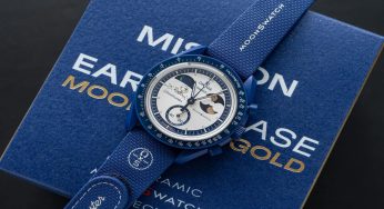 Kolaborasi Swatch dan Omega Hadirkan Mission to EarthPhase SO33N701L Moonshine Gold